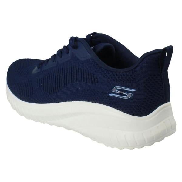 Skechers Ladies Skechers Bobs Memory Foam Vegan Trainers 117209 Face Off