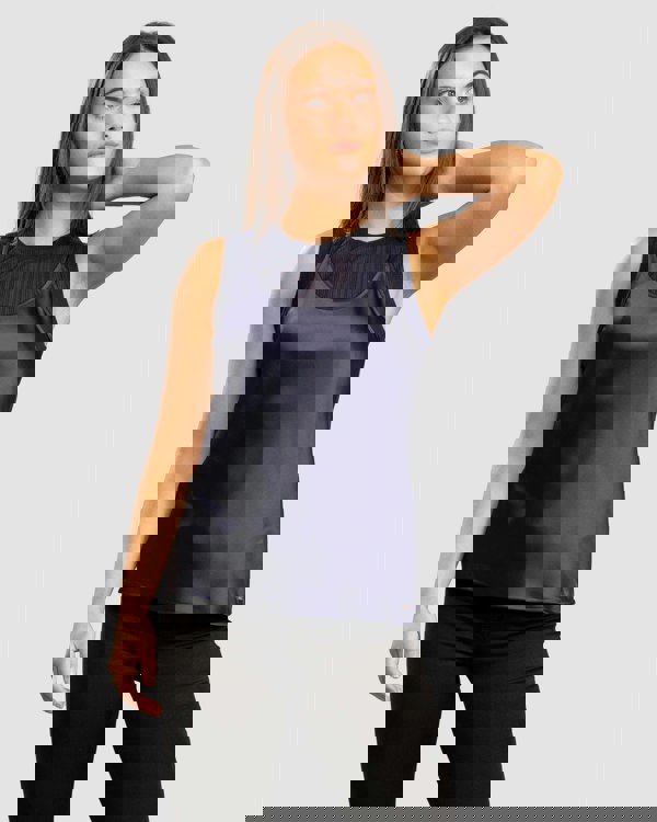 Armani Exchange Womens Layered Satin Blouse - Blueberry Jelly