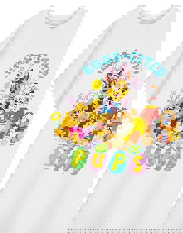 Paw Patrol Unisex Kids White Eggs-cited Pups Short Sleeved T-Shirt