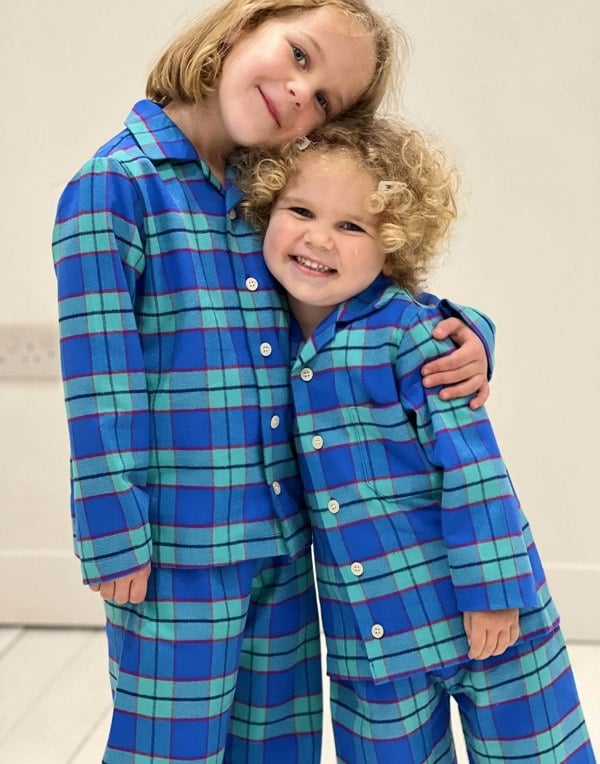 Children's Brushed Cotton Pyjama Set – Inverness Tartan - British Boxers