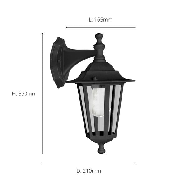 EGLO Laterna 4 Lantern-Style Black Outdoor Light