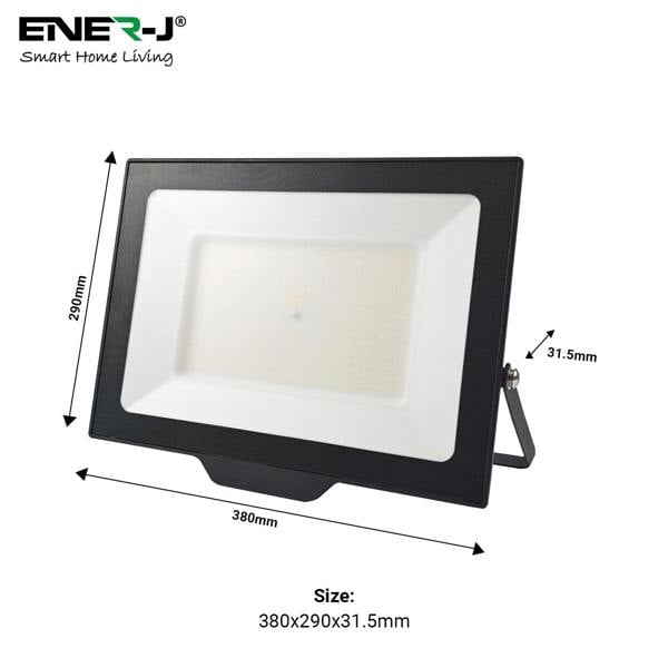 ENER-J 200W LED Floodlights With CCT Switchable & PIR ready (not included), 20000 Lm, IP65, 3 Years Warranty