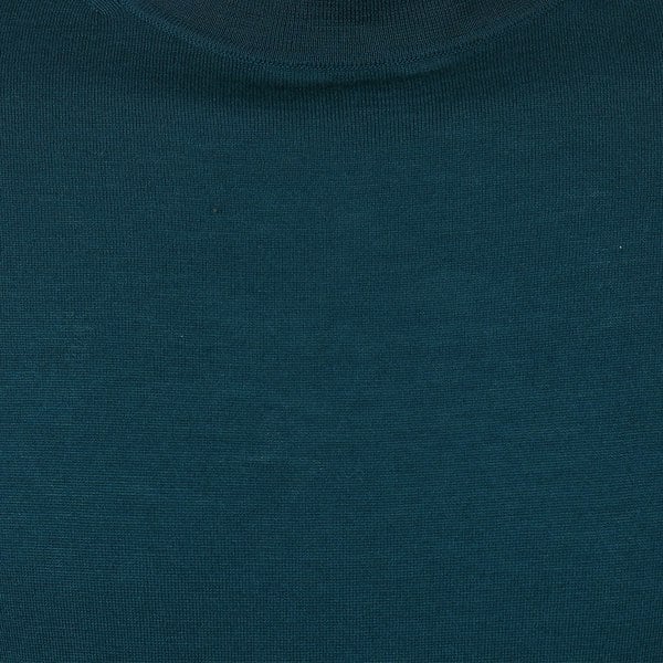 David WeJ Dixon Light Wool Turtleneck Jumper - Teal