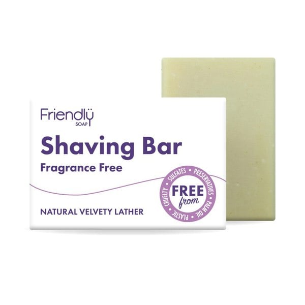 Friendly soap fragrance free shaving bar with pack