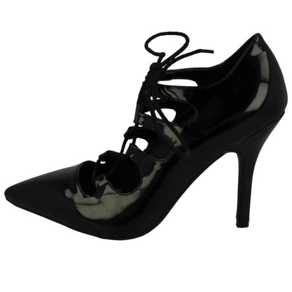 Anne Michelle Ladies Anne Michelle Pointed Lace Up High Heels