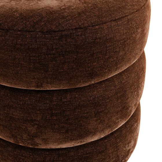 Wyld Haus Antipodes Maroon Chenille Round 3 Tier Pouffe