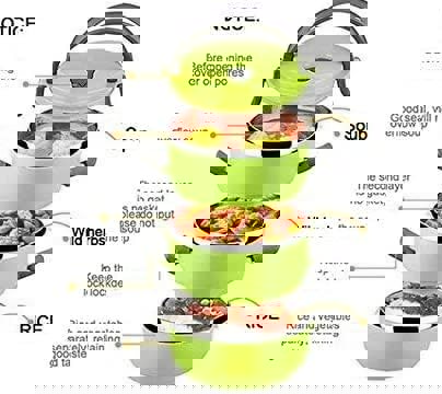 Rozi Freshbox 3-Layer Stainless Steel Bento Lunch Box (Blue)