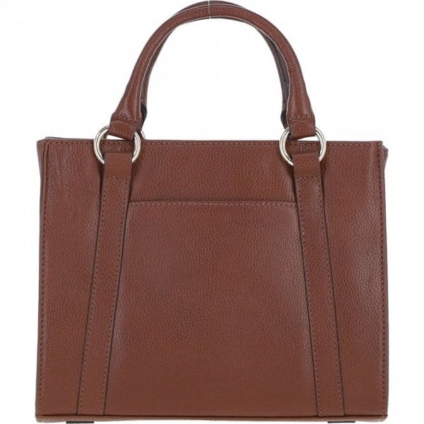 Ashwood Real Leather Handbag with Adjustable Crossbody Strap 2 Tone Tan