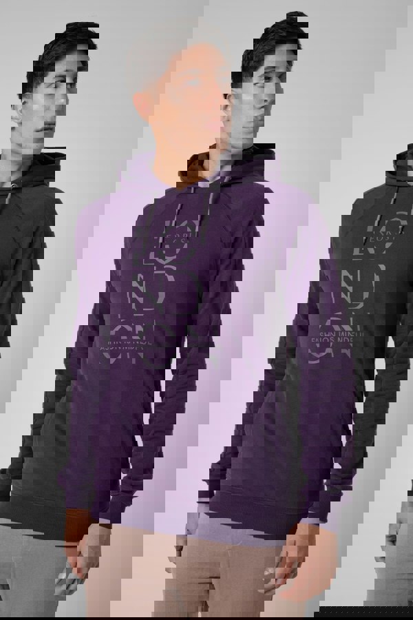 ENORSIA Raglan Sleeve Chest Print Hoodie