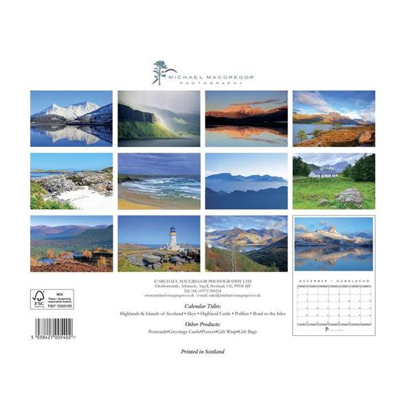 Michael MacGregor, Highlands and Islands of Scotland Calendar 2027, Wall Calendars, Month To View, Travel, Gift
