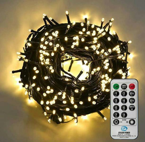 Warm White Outdoor Christmas Fairy Lights with Remote Control, 480 or 720 LED, 29m Cluster String Lights image 1