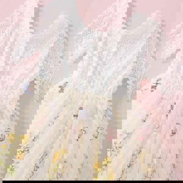 Lace pattern on the enchanted dress