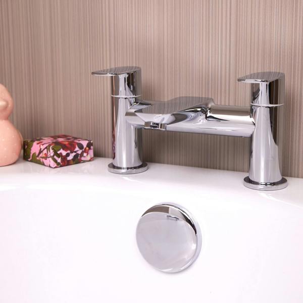 Flode Skarki Bath Filler - Polished Chrome Finish