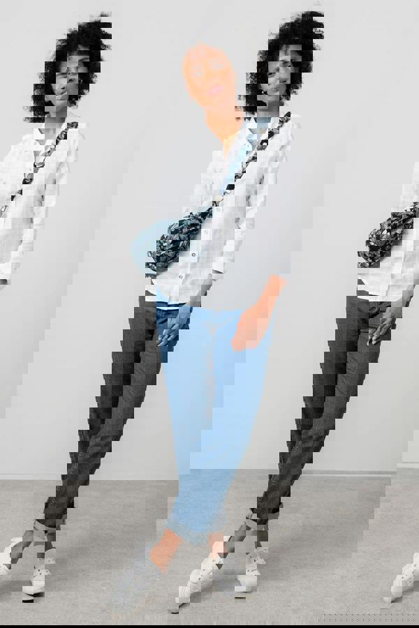 Lily & Me Harvest Print Cord Crossbody Bag Navy