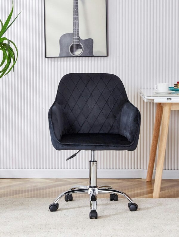 Kosy Koala Office Chair black velvet swivel with arms and wheels leisure home desk computer