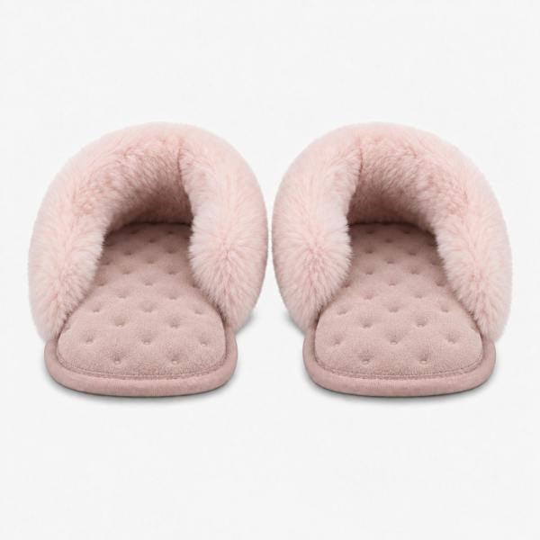 Totes ISOTONER MULE SLIPPER WITH FUR CUFF Mules   in  Pink