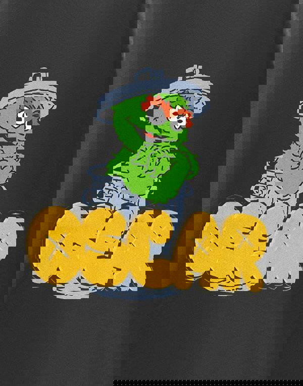 Sesame Street Unisex Kids Grey Oscar Short Sleeved T-Shirt