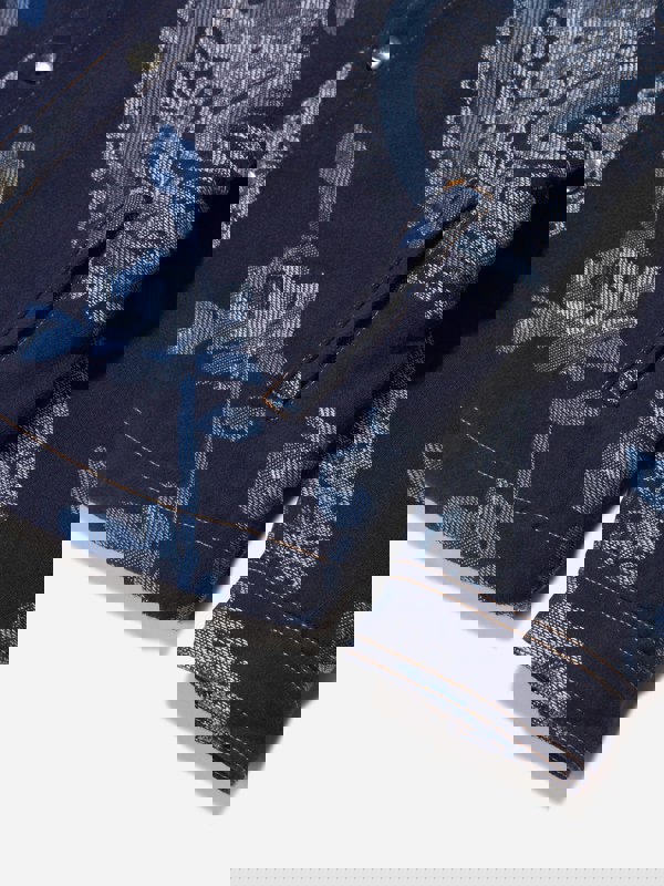 Etro Boys Jacquard Bird And Flower Jacket in Navy