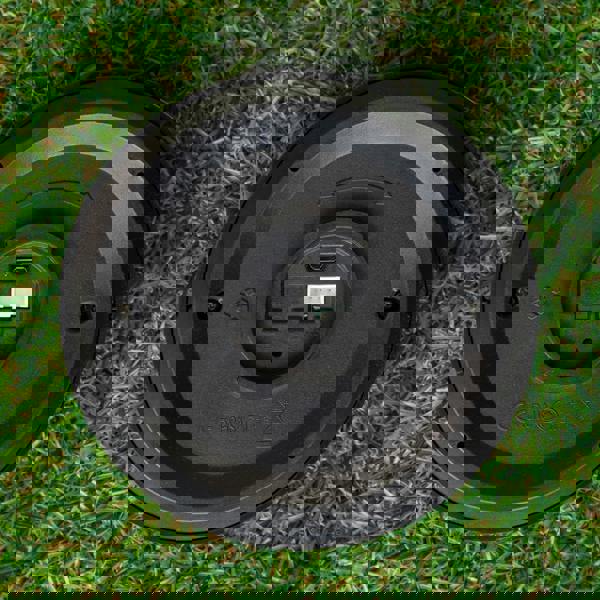 Samuel Alexander 3m Solar Powered Cantilever Lit Banana Garden Parasol with Crank Handle & White LED Lights in Black