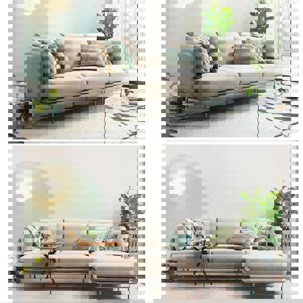 U182 Two Seater, Three Seater, Four Seater Corner Sofa, Off-White Cotton Linen-Weilai Concept-Weilai Concept