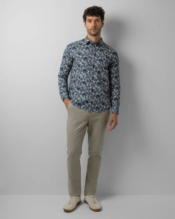 Steel & Jelly Limited Edition Navy Floral Slim Fit Shirt