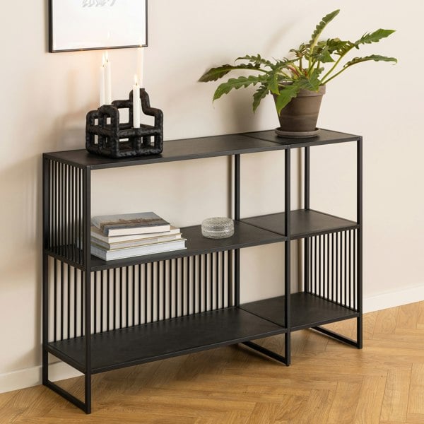 Furniture To Go Strington Bookcase with 2 Shelves in Black