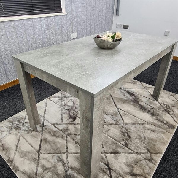Kosy Koala Dining Table Grey Wood Kitchen Place for 4 Seats, Dining Table Only (Grey H 75 x L 117 x W 77 cm)