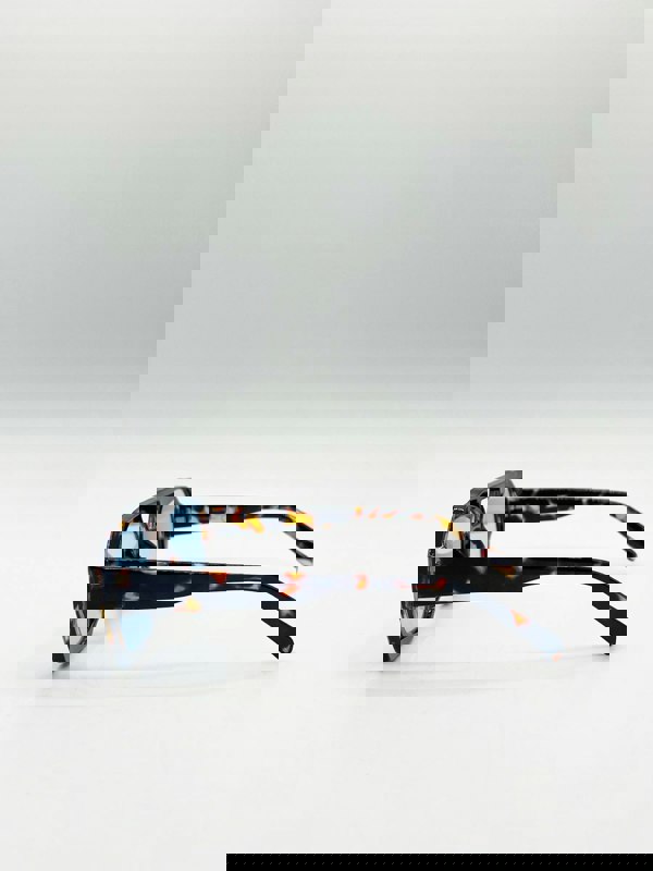 SVNX Tortoiseshell Navigator Sunglasses with Blue Lenses