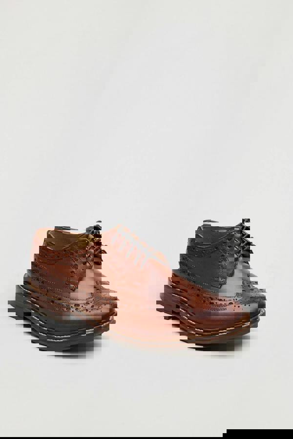 Chapman & Moore Longwing Brogue Country Leather Men's Berry Shoes