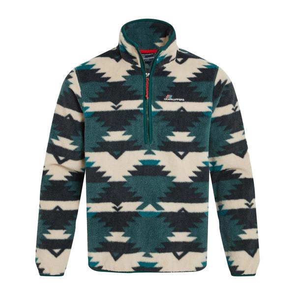 Craghoppers Mens Tatton II Half Zip Fleece Top - Dark Viridian - 