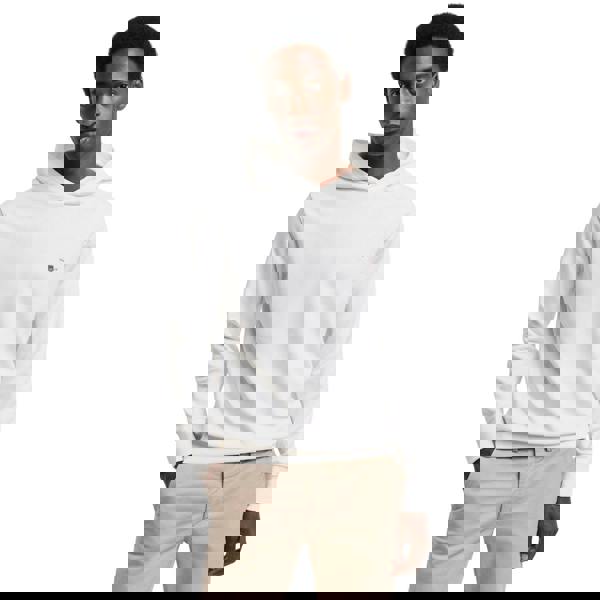 Gant Mens Archive Shield Embroidered Regular Hoodie - White - 