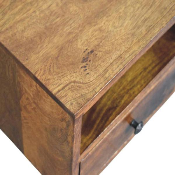 Artisan Furniture Solid Wood Solis 1-Drawer Chestnut Wall Mounted Nightstand