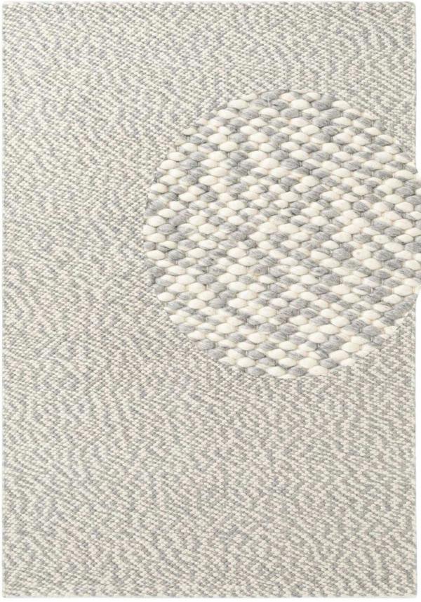 Wool Beans Rug Natural Cream Grey hand-woven, heating insulting rug