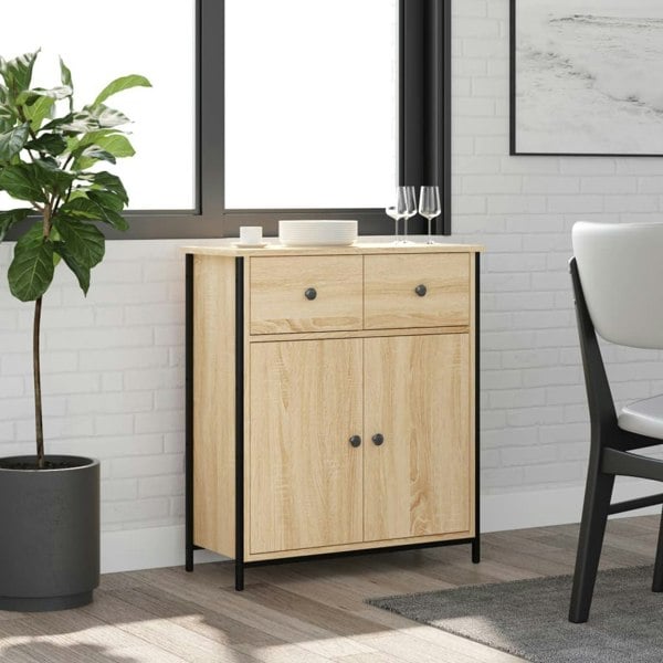 Berkfield Sideboard Sonoma Oak 70x30x80 cm Engineered Wood