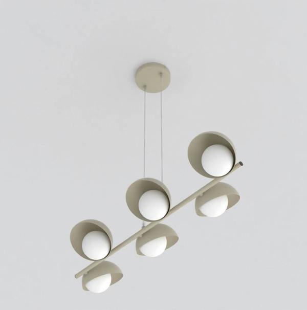 Emibig BOOM Pendant lamp 6 x G9 Mocha with White Shade