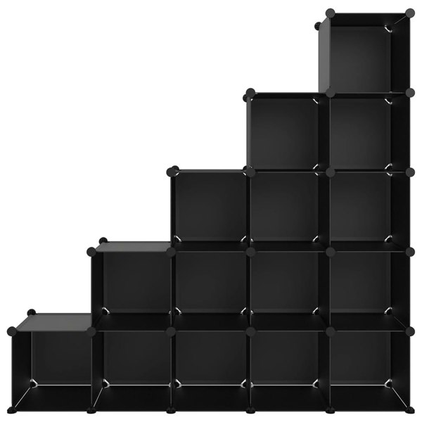 Berkfield Storage Cube Organiser with 15 Cubes Black PP