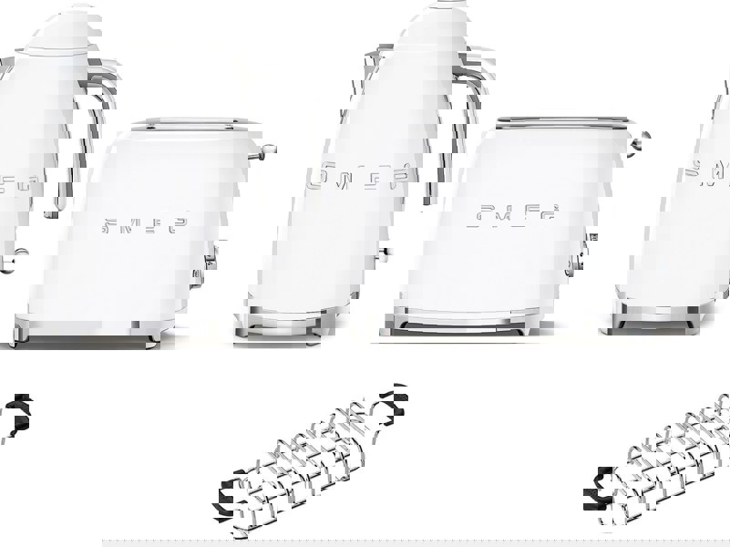 Smeg KLF03 Kettle + TSF01 Toaster + TSBW01 Bun Warmer Bundle
