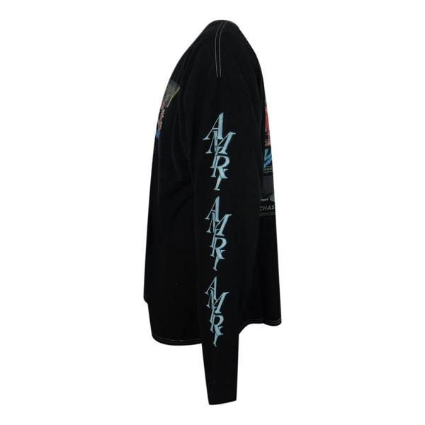 Amiri Stacked Circle Logo Black Long Sleeve T-Shirt