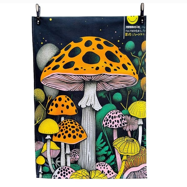 Love Frankie Trippy Magic Mushroom Tea Towel - Pipe Dream
