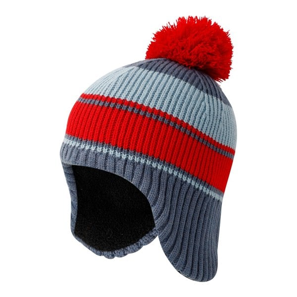 Dare 2B Kids Ellmau Ear Flaps Beanie - Blue Indigo/Danger Red