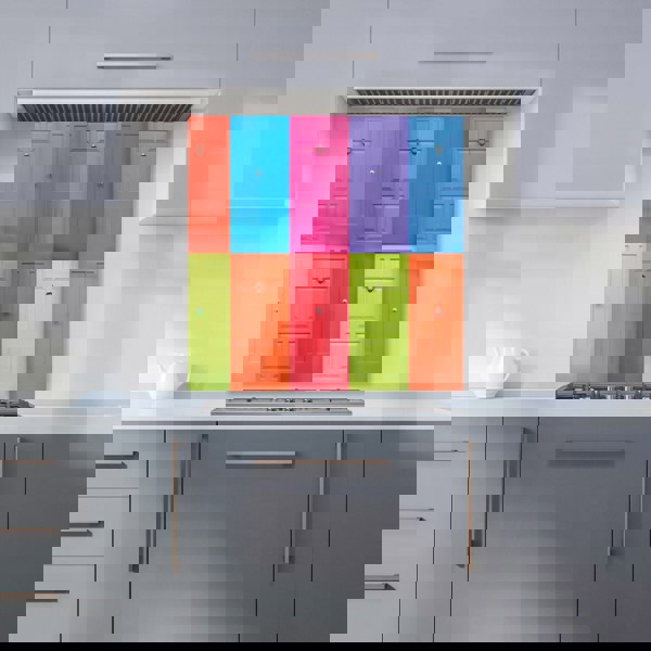 Warren Reed - Designer Colourful English Doors Kitchen Splashback