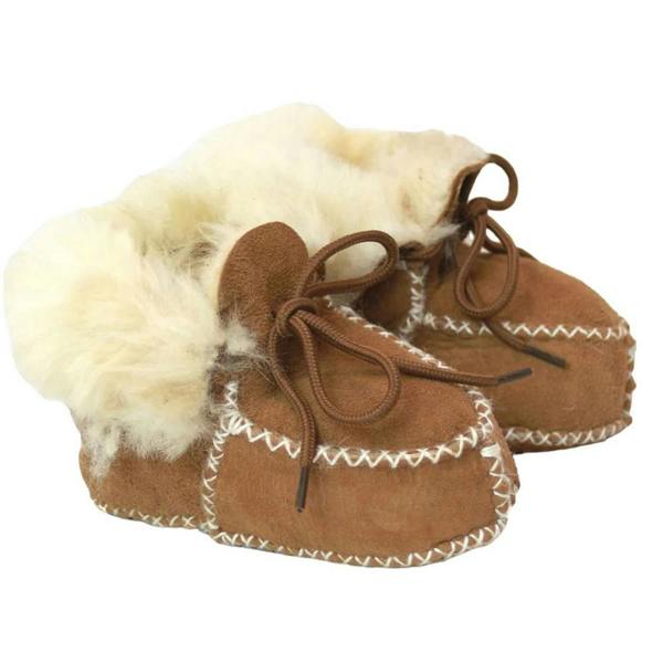 Eastern Counties Leather Childrens/Kids Sheepskin Lace Up Boots - Chestnut - 