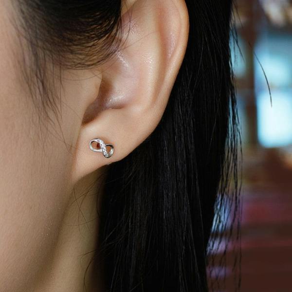 Aye Do Gifts Infinity Diamante Stud Earrings