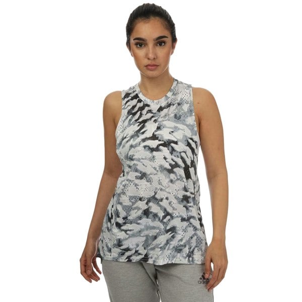 Adidas Womens Fast Graphic Tank Top - Grey