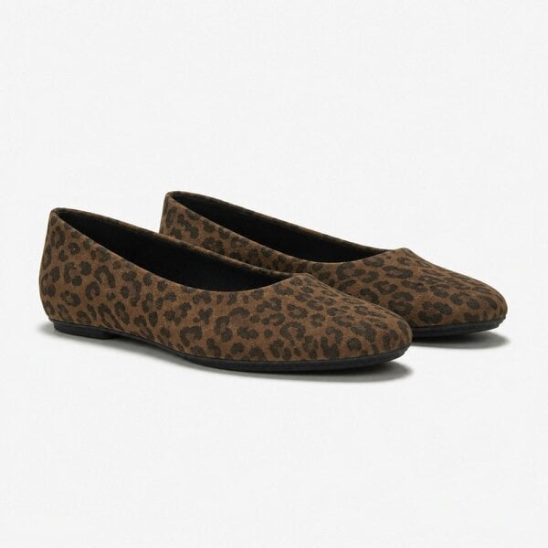 FitFlop DELICATO SUEDE LEOPARD Ballerina Shoes Ballerina Shoes   in  Brown