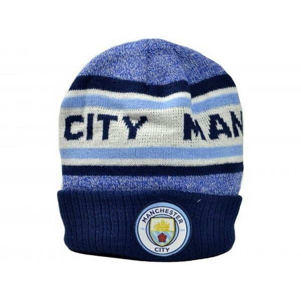 Manchester City FC Unisex Adult Beanie - Navy/White