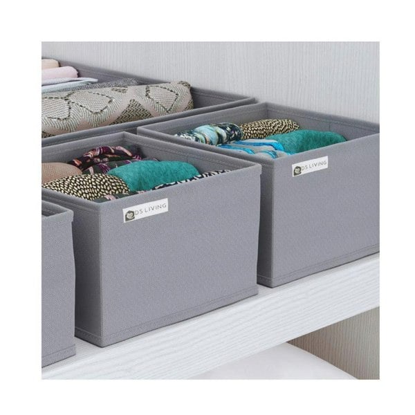 DS Living Folderable Clothes Drawer Organiser Storage Set of 7 Grey