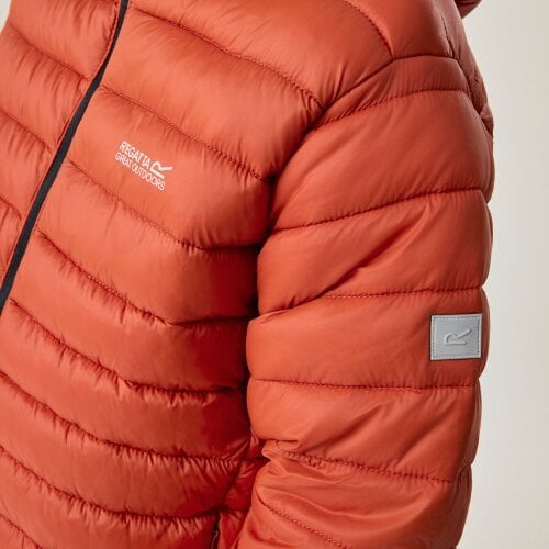 Regatta Kids Marizion Hooded Padded Jacket - Rooibos Tea/Black