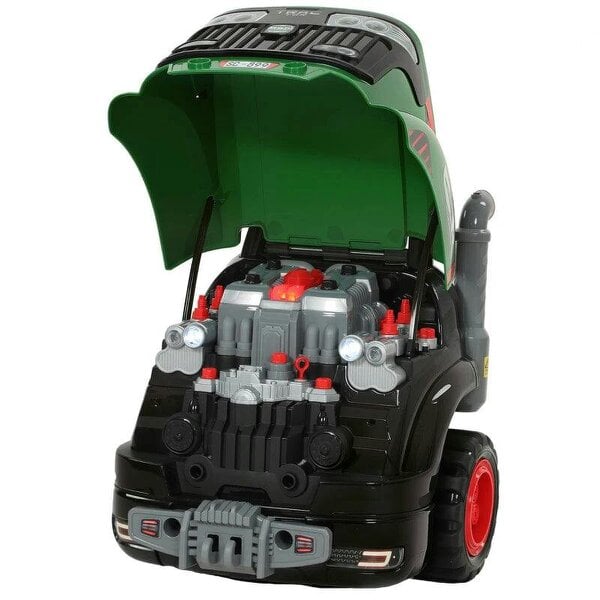 Bobobiy Kids Truck Engine Toy, Toy Steering Wheel with Spray, Lights and Sounds, Educational Gifts for 3-6 Years, Green