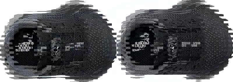 PUMA Safety PUMA Slide Disc Low Men's Safety S1P Work Trainers, black and grey safety work shoes with slip-resistant sole and protective toe cap.